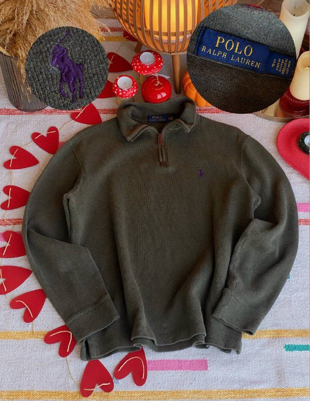 Пуловер 1/4-zip, жилет красный Ralph Lauren