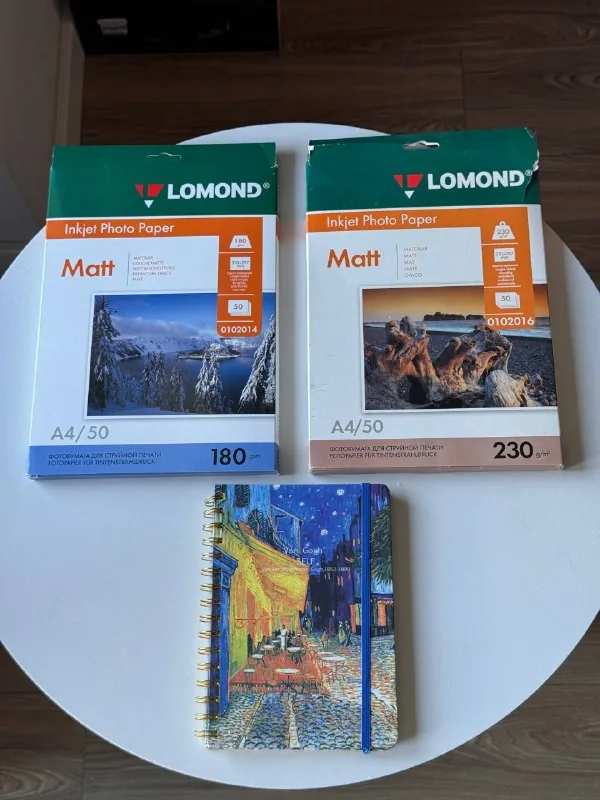 Фотобумага Lomond A4, блокнот 1