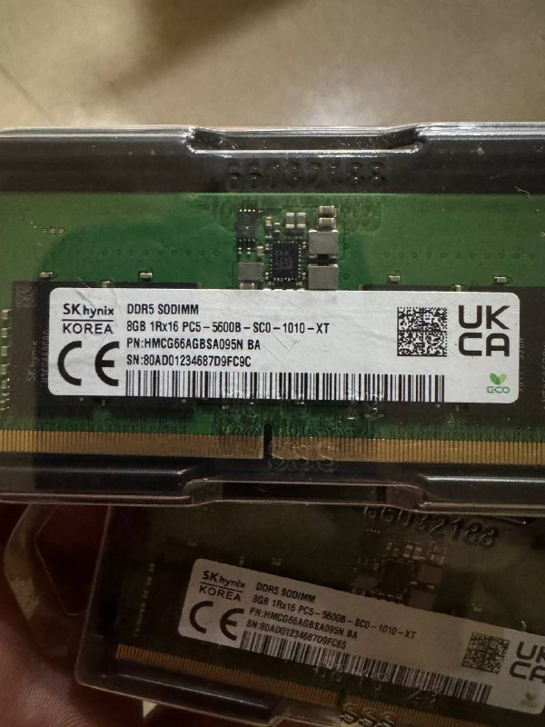 Оперативная память DDR5 8GB для ноутбука