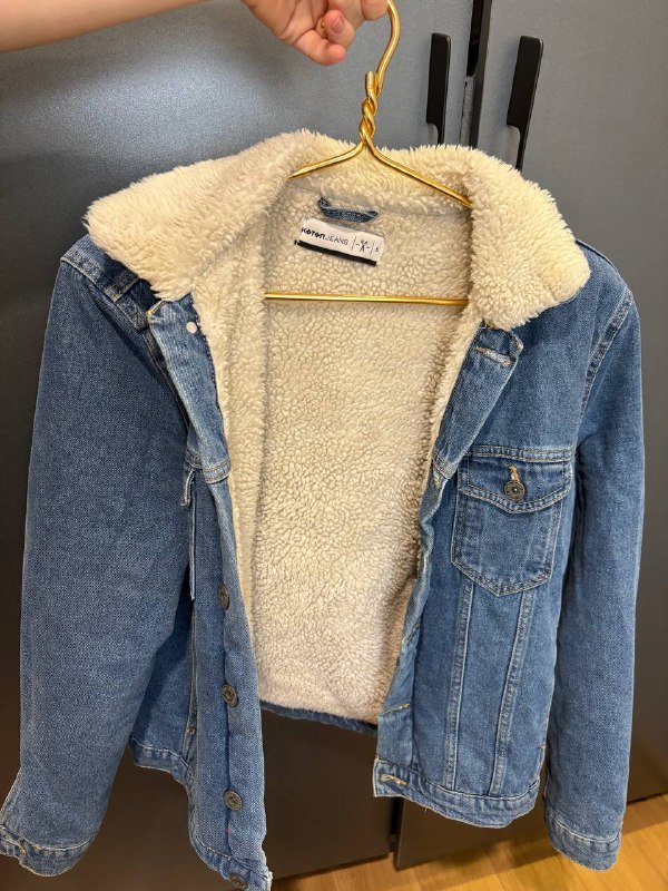 Джинсовая мужская теплая куртка, размер S