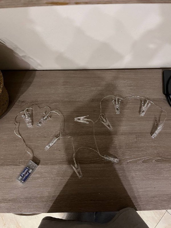 Гирлянда на батарейках с прищепками для фото 2