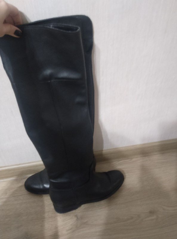 Сапоги-ботфорты итальянские натуральная кожа 37 размер