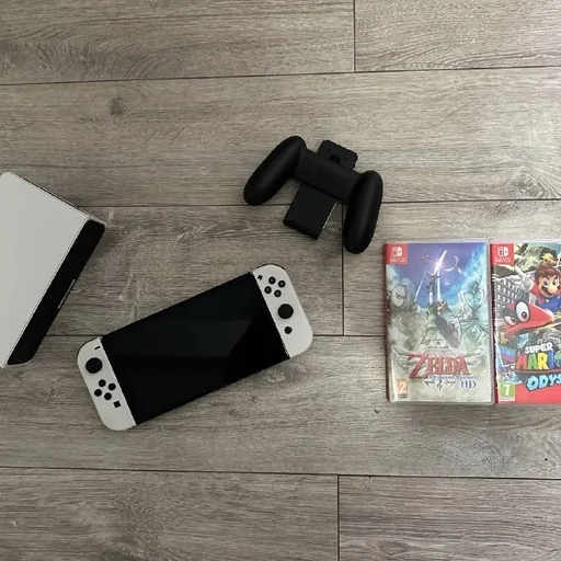 Nintendo Switch OLED, чехол, игры Mario Odyssey, Zelda