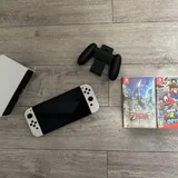 Nintendo Switch OLED, чехол, игры Mario Odyssey, Zelda 1