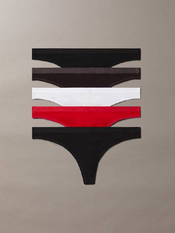 Calvin Klein стринги набор 5 шт., хлопковые бикини 3 шт.