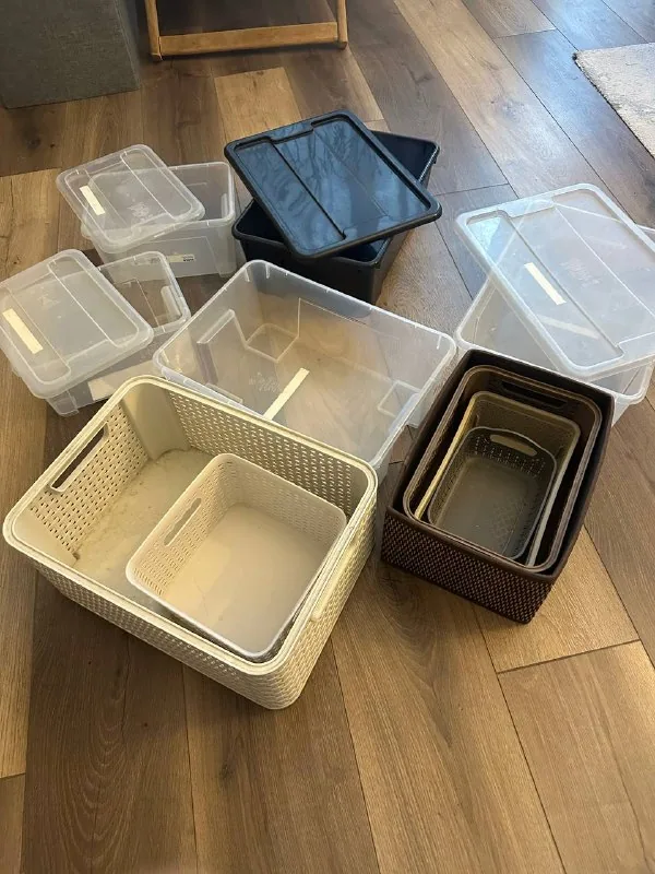 Пластиковые коробки IKEA для хранения