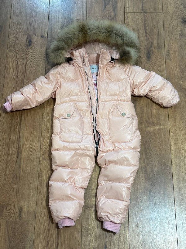 Комбинезон с натуральным мехом детский размер 100