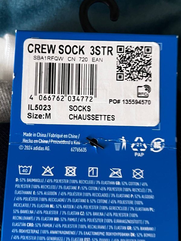 Носки Adidas размер M 2