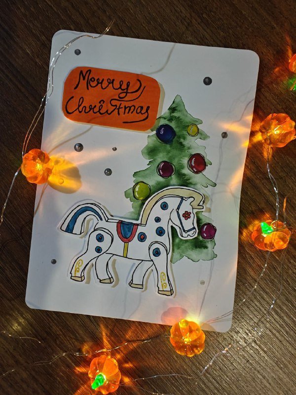 Крафтовые новогодние открытки 3