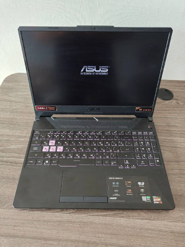 Ноутбук Asus TUF A15, коврик Razer, мышка Corsair 2