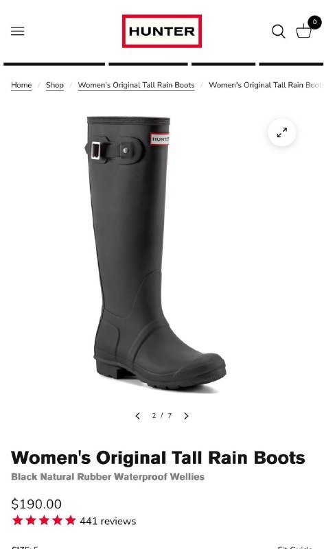 Оригинальные сапоги HUNTER размер 38