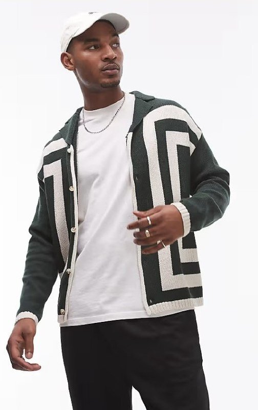 Мужской хлопковый кардиган TOPMAN XL 2