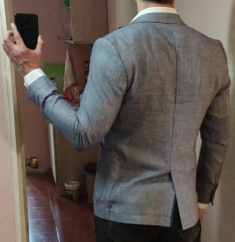 Льняной мужской пиджак размер 48 2