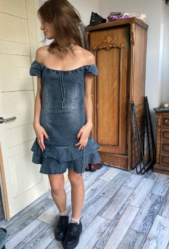 denim dress size M