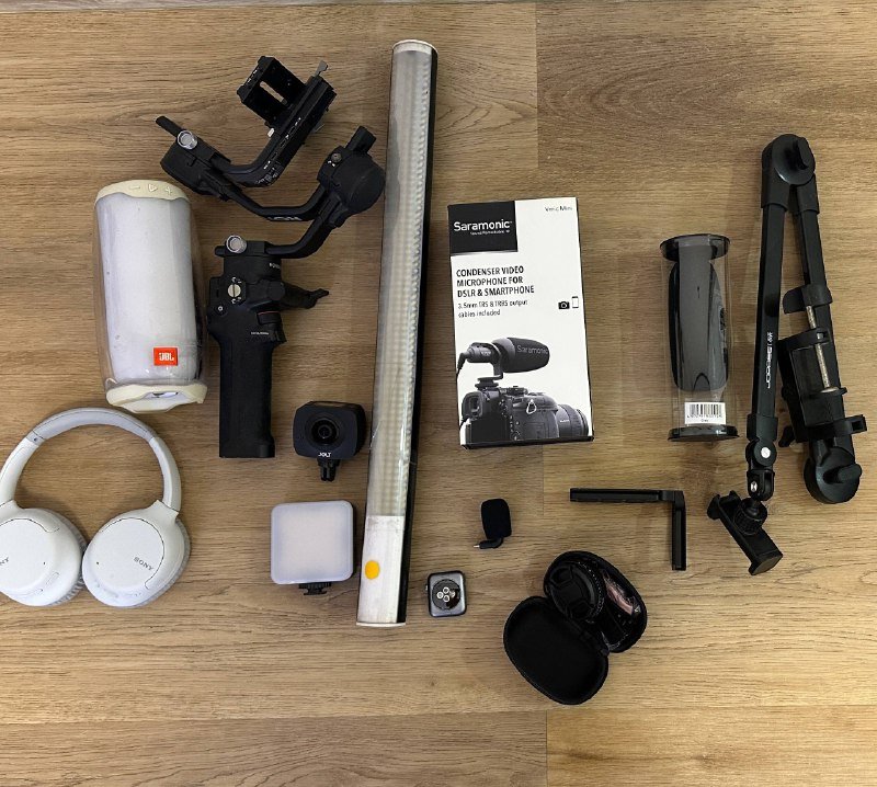 Осветительный прибор, микрофон, наушники и аксессуары для фото видео