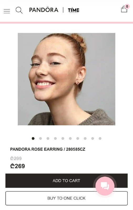 Серьги Pandora розовое золото