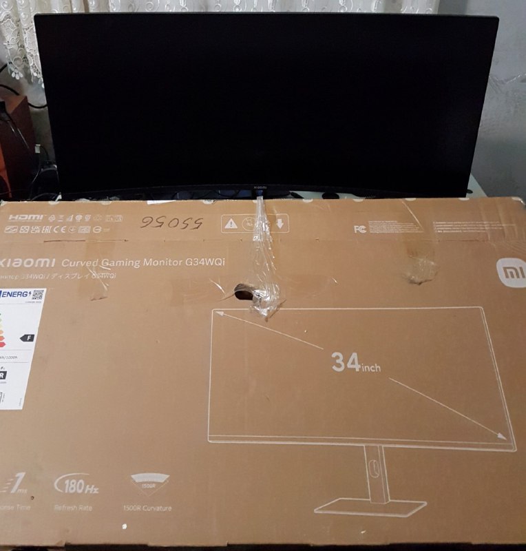 Монитор 34 дюйма Xiaomi 4K изогнутый 3