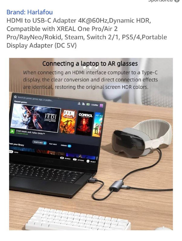 HDMI to Type-C Video Converter for VR and Monitors 4