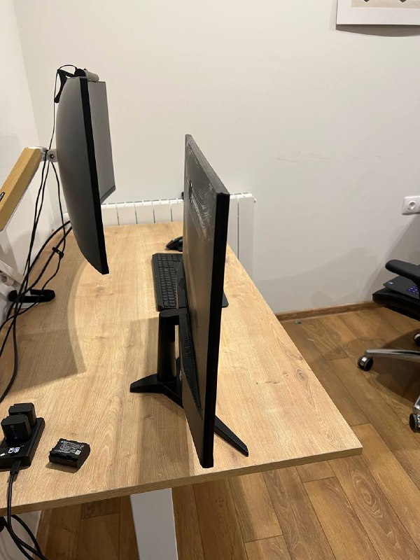 Монитор Xiaomi mi Curved Gaming 34 дюймов, Монитор АОС 27 дюймов, Стол 140х70 с подъемным механизмом 2