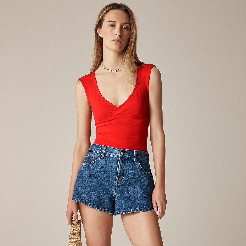 Белый топ J.Crew, Джинсовая юбка Paloma Wool 3