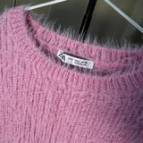 Pink fluffy Zara sweater 1