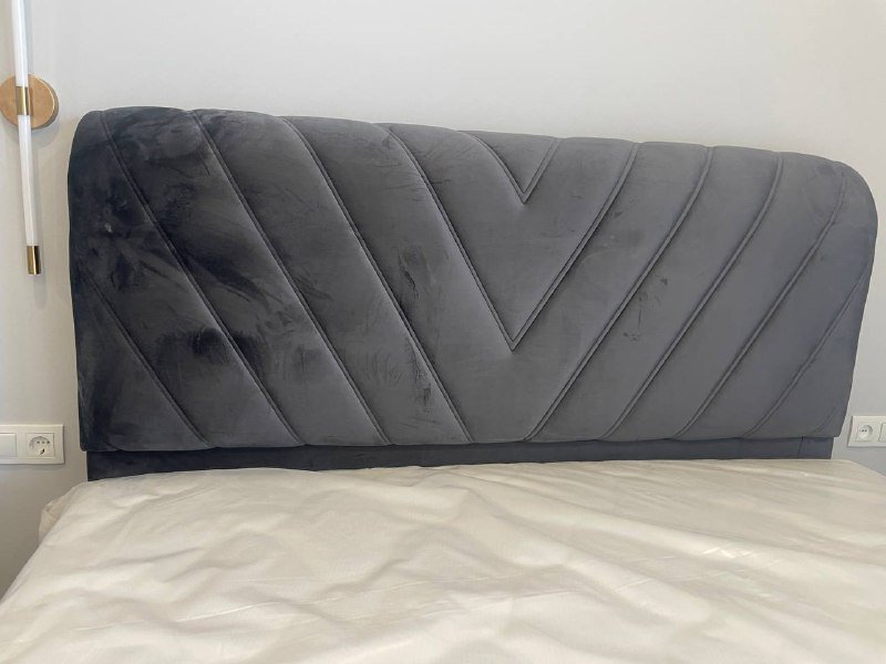Изголовье кровати велюр антрацит 160x130 см