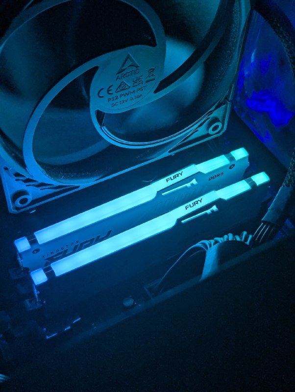 Оперативная память Kingston Fury Beast White RGB 64Gb DDR5 3