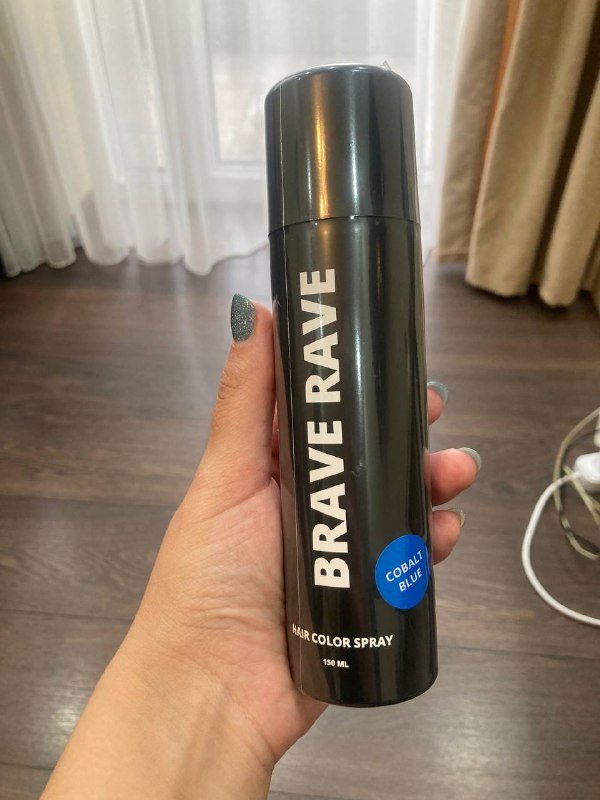 Краска-спрей смываемая синяя для волос