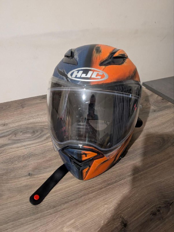 Шлем HJC F70 с блютуз гарнитурой Gearelec dk02 размер M
