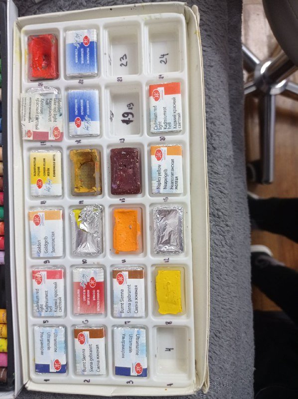 Наборы акварели, пастели, карандаши для рисования 5