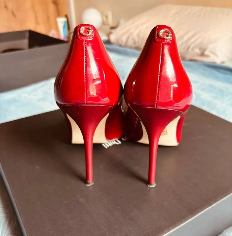 Guess туфли на каблуке, красные 1