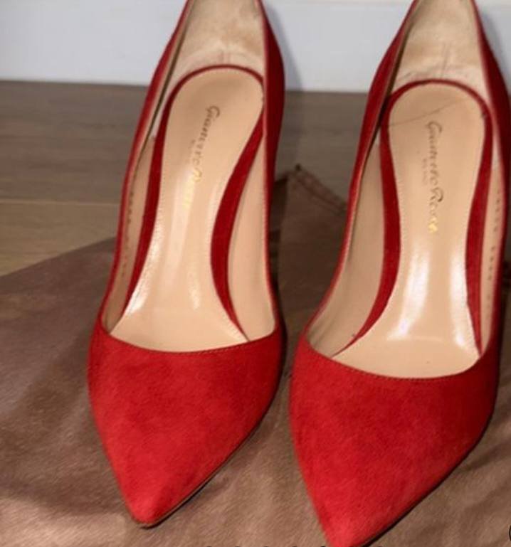 Женские красные туфли Gianvito Rossi 37-37,5 новые 3