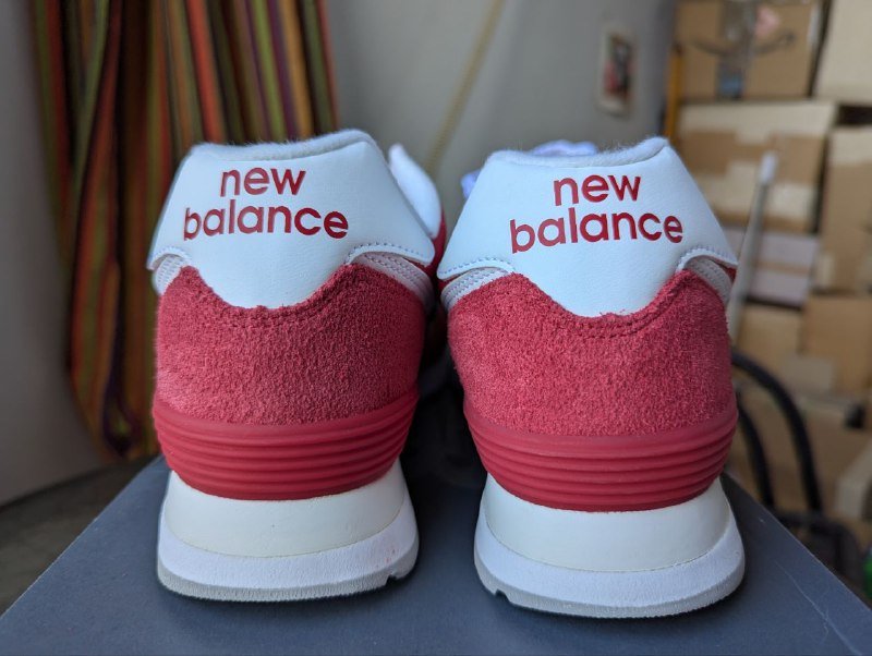 Кроссовки New Balance 574 красного цвета, размер 41.5 4