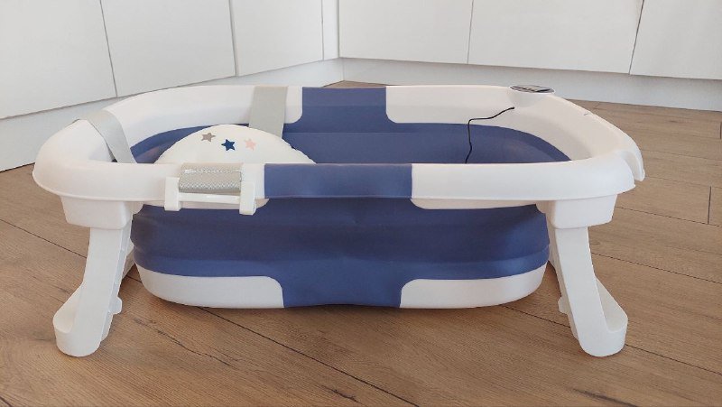 Детская ванночка складная с матрасиком и термометром 2