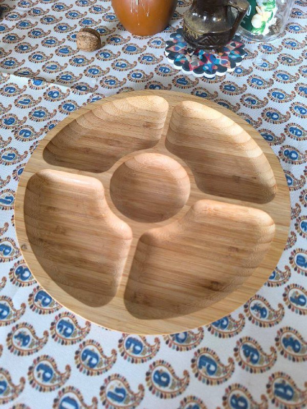 Тарелка, пиала, менажница из бамбука 5