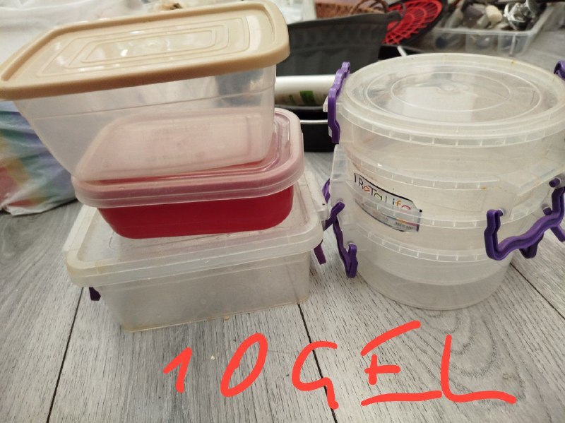 Металлические и пластиковые тазы, контейнеры для сыпучих продуктов 10