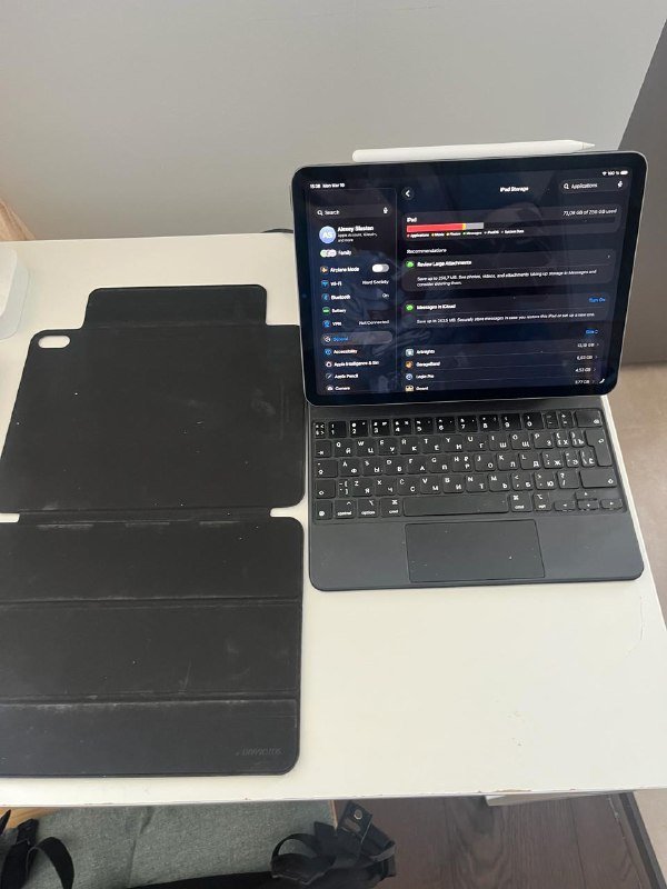 iPad Air 5 M1 256 Gb, Smart Keyboard, Apple Pencil, Folio Cover