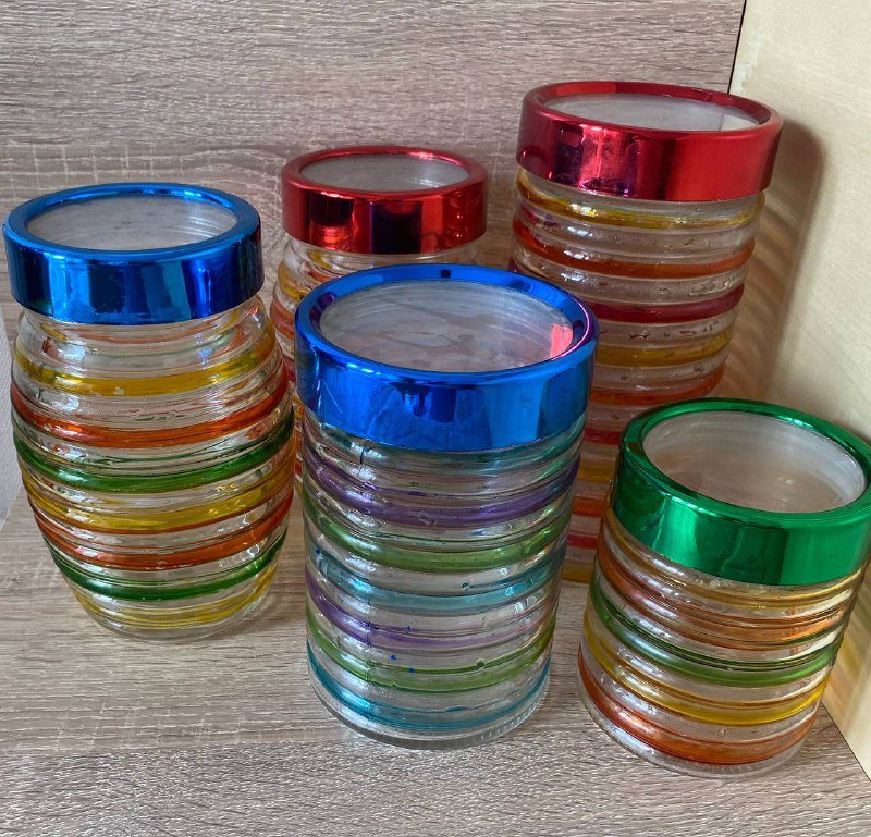 Набор банок для сыпучих продуктов 5 штук