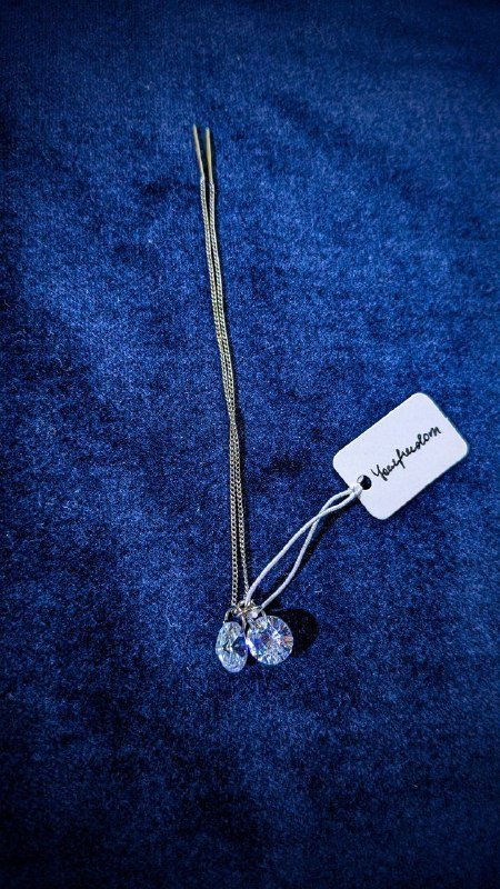 Серебряные серьги с кристаллами протяжки