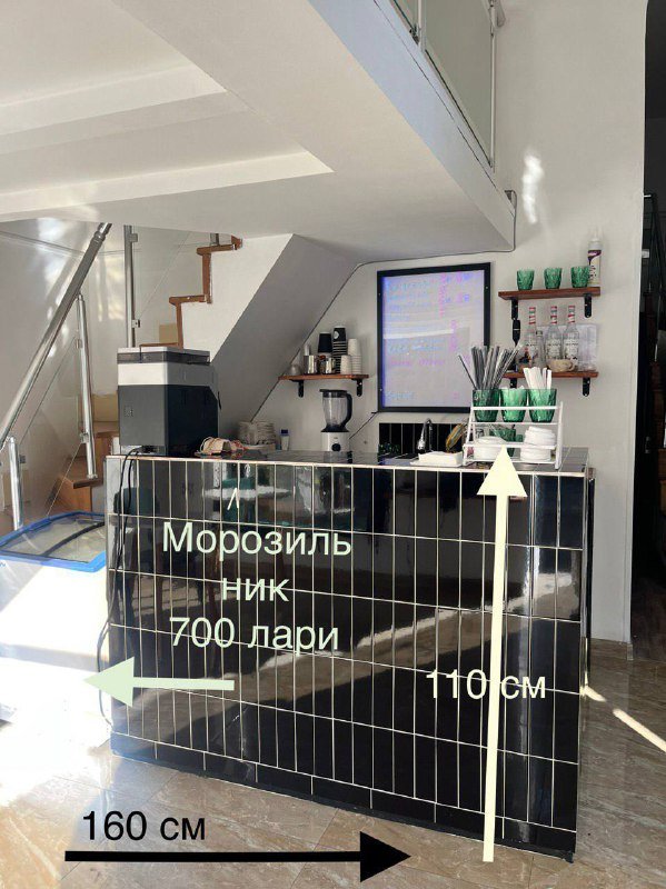 Полки, лэд доска, зеркало, стол, морозилка, холодильник, барная стойка, вешалки 4