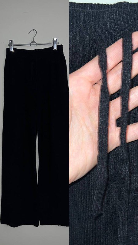 Длинные сапоги Stradivarius, вязаные черные штаны 2