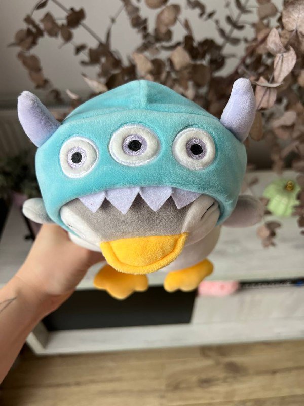 Игрушка пингвин в капюшоне, тыква 2