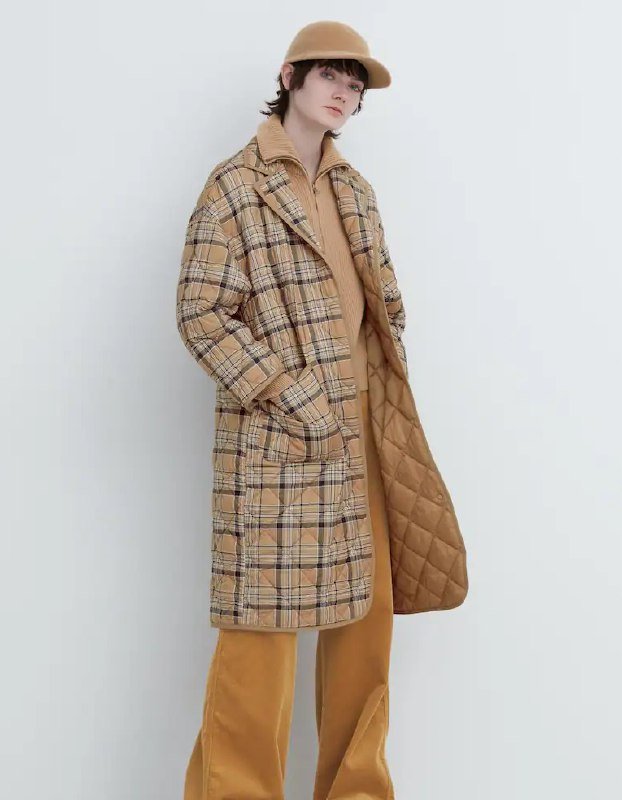 Женское демисезонное стеганое пальто UNIQLO