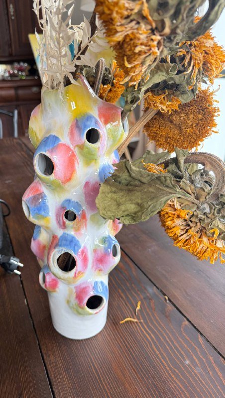 Керамическая ваза, керамические рыбки 2