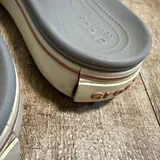 Crocs шлепанцы, белые шлепанцы 5