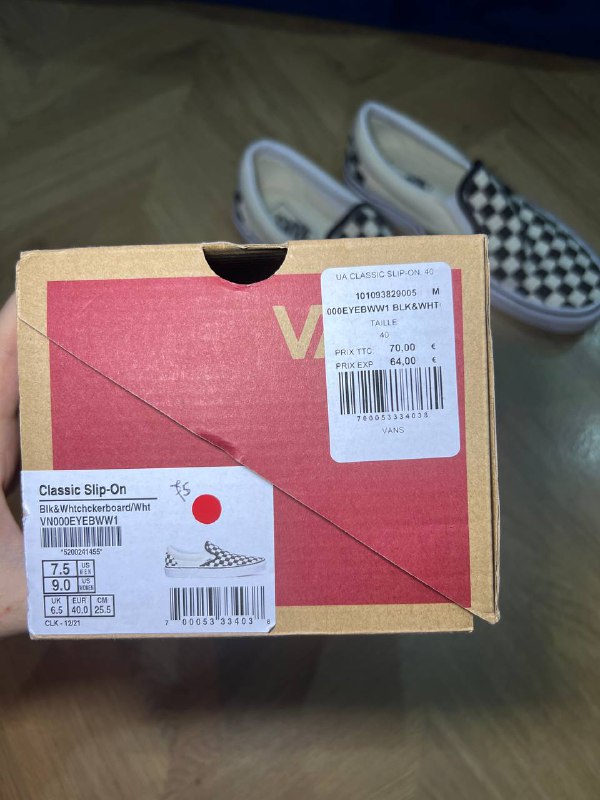 Vans Slip-On Checkerboard мужские кеды размер 41 2
