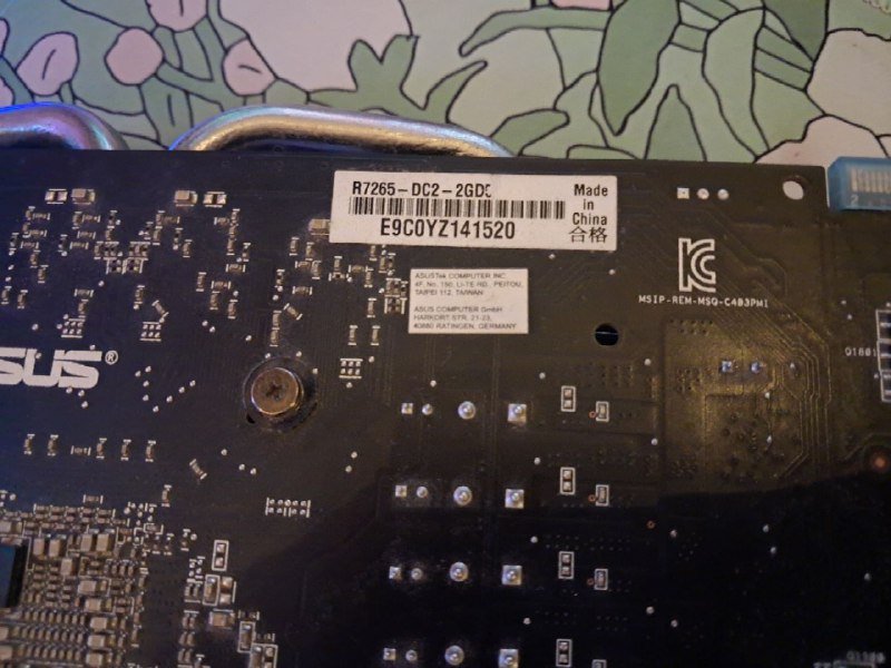 Видео карта ASUS, оперативная память 3