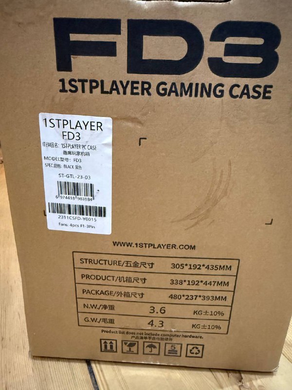 Корпус для компьютера 1st player FD3 5