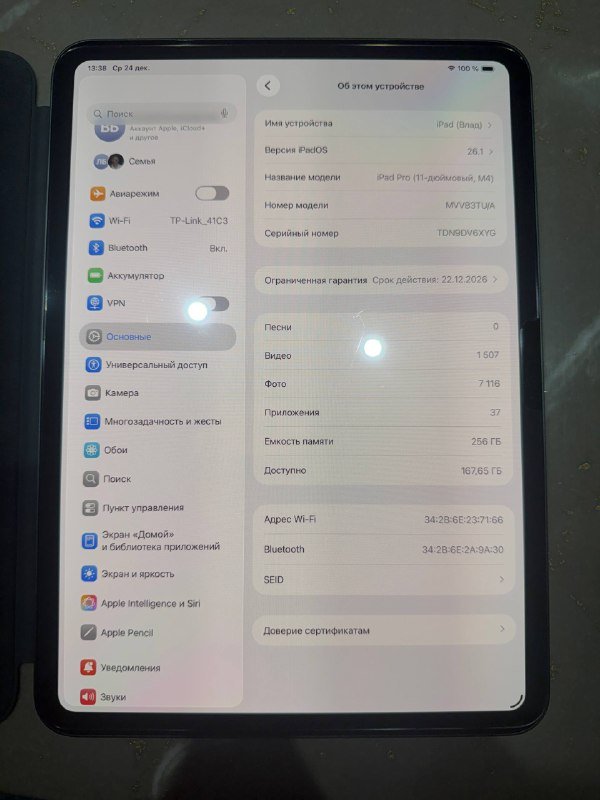 IPAD PRO 11 M4 256 gb 2