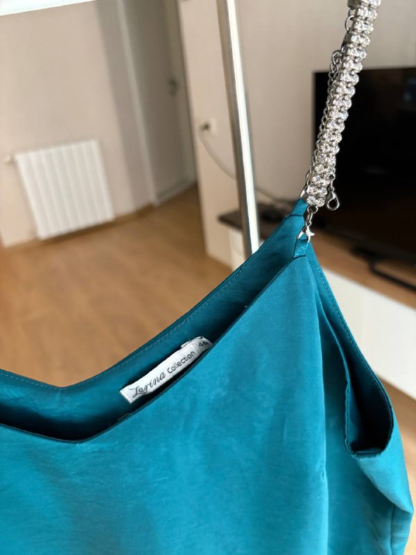 Платье лео, джинсовое платье, трёхцветное, атласное платье, платье H&M 5